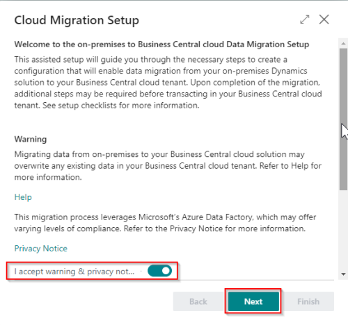 Step 1 - Cloud Migration Setup