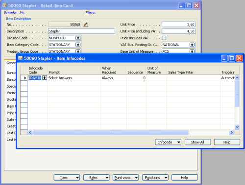 How to: Create Group Infocodes