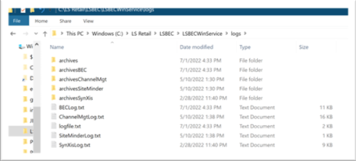 BEC Windows Service Installation