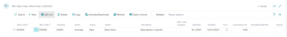 Rate Code Sync BEC Rate Code