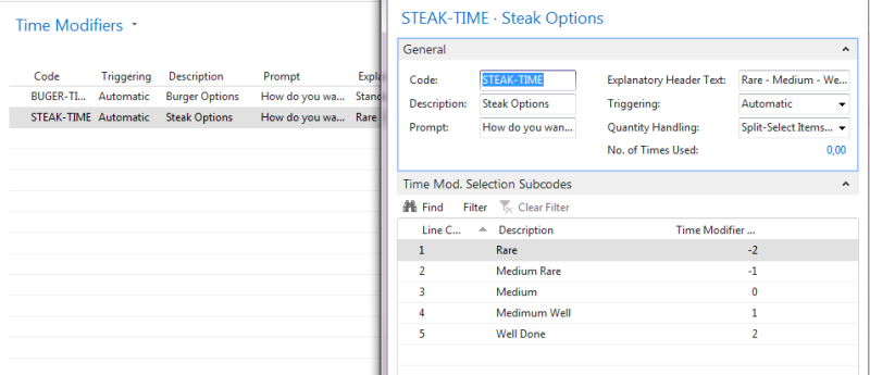 Text and Time Modifiers