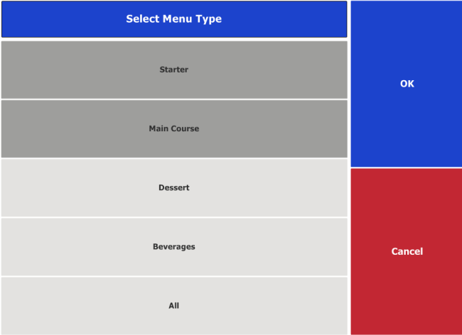 Using Restaurant Menu Types