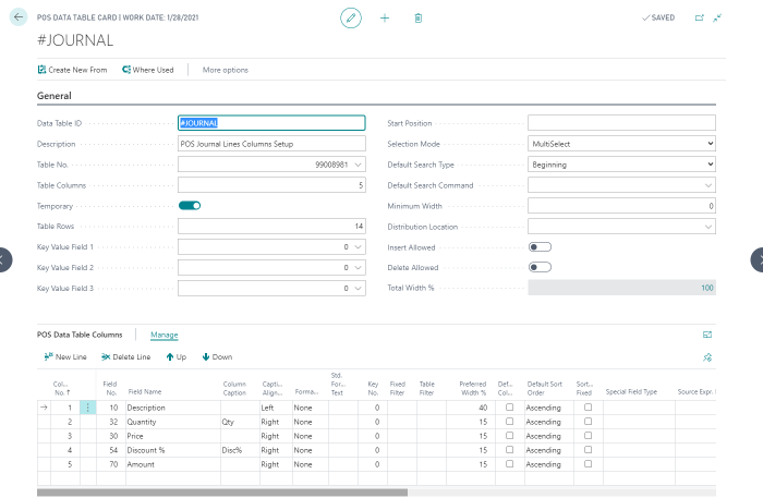 Data Tables